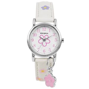 Coolwatch by Prisma CW.322 Kinderhorloge Little Flower staal/leder wit 26,3 mm