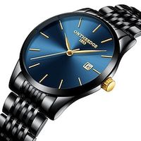 ultradunne quartz herenhorloge heren analoog luxe minimalistisch klassiek polshorloge waterdichte kalender chronograaf roestvrijstalen horloges Lightinthebox