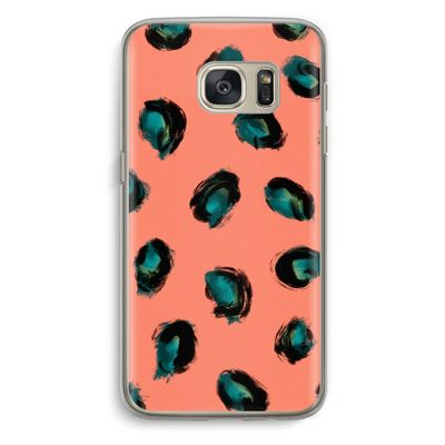 Pink Cheetah: Samsung Galaxy S7 Transparant Hoesje
