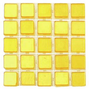 Glorex hobby mozaieken maken steentjes/tegels - 119x - geel - 0.5 x 0.5 x 0.2 cm - zelfklevend