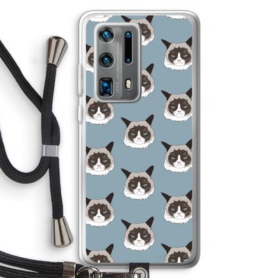 It's a Purrr Case: Huawei P40 Pro Plus Transparant Hoesje met koord