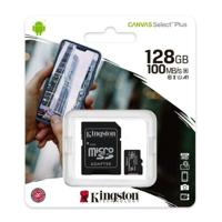 Micro SD geheugenkaart met adapter Kingston Canvas Select Plus exFAT 128 GB