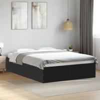 Bedframe bewerkt hout zwart 120x200 cm