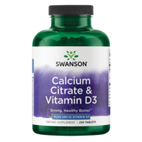 Calcium Citrate With Vitamine D | Swanson | 250ct