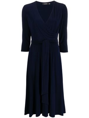 Lauren Ralph Lauren robe Carlyna à taille nouée - Bleu