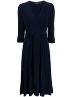 Lauren Ralph Lauren robe Carlyna à taille nouée - Bleu