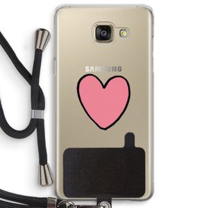 Hartje: Samsung Galaxy A5 (2016) Transparant Hoesje met koord