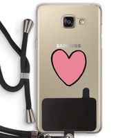 Hartje: Samsung Galaxy A5 (2016) Transparant Hoesje met koord