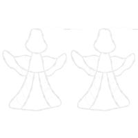 Kerstverlichting engel silhouet 2 st 50 LEDs warm wit