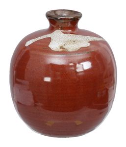 Rode Handgemaakte Vaas - Keramisch - 8.5 x 9cm