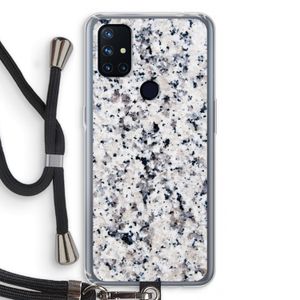 Gespikkelde marmer: OnePlus Nord N10 5G Transparant Hoesje met koord
