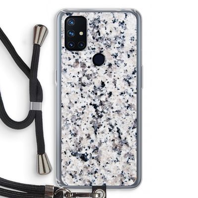 Gespikkelde marmer: OnePlus Nord N10 5G Transparant Hoesje met koord