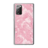 Abstract Painting Pink: Samsung Galaxy Note 20 / Note 20 5G Transparant Hoesje