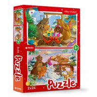 Rebo Productions Christmas Bears legpuzzel junior 24/24 stukjes