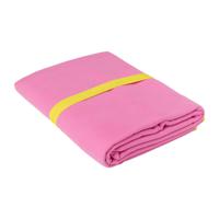 Microvezel handdoek - roze/geel - 100x180 cm - thumbnail