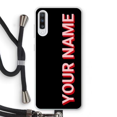 Namecase: Samsung Galaxy A70 Transparant Hoesje met koord