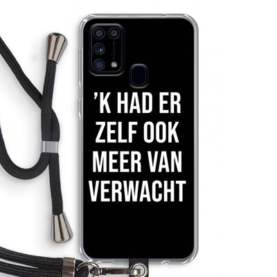 Meer verwacht - Zwart: Samsung Galaxy M31 Transparant Hoesje met koord
