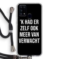 Meer verwacht - Zwart: Samsung Galaxy M31 Transparant Hoesje met koord