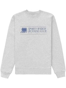 Sporty & Rich sweat à imprimé SR Running Club - Gris