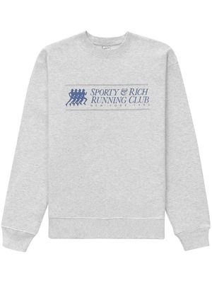 Sporty & Rich sweat à imprimé SR Running Club - Gris