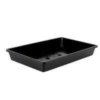 Nature Kweekbak - 4x stuks - 37,5 x 24 x 6 cm - voor zaailingen - zwart - kunststof - zaaibak