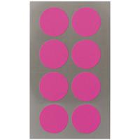 Hobby stickers - 96x stuks - D25 mm - neon roze ronde stickers - Kantoor stickers - Scrapbook