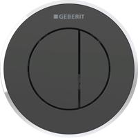 Tweedekans Geberit Type 10 bedieningspaneel glans zwart/chroom voor Geberit Delta (12 cm), Sigma (12cm), Omega (12cm), Kappa (15cm), AP123 en AP140 04109