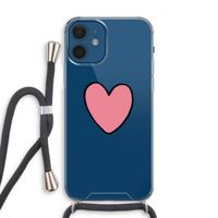 Hartje: iPhone 12 Transparant Hoesje met koord