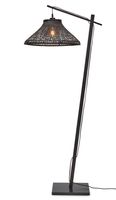 GOOD&MOJO Vloerlamp 'Tahiti' Bamboe, 150cm, kleur Zwart GOOD&MOJO Vloerlamp 'Tahiti' Bamboe, 150cm, kleur Zwart