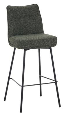 LABEL51 Barkruk 'Lennon' Bouclé, kleur Forest (zithoogte 78cm)