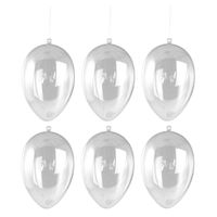 10x Paasdecoratie plastic ei hanger 6 cm - thumbnail