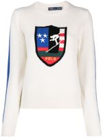 Polo Ralph Lauren pull en laine à logo intarsia - Blanc