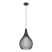 EGLO Razoni 1 Hanglamp - E27 - Ø 42,5 cm - Zwart|Wit - Staal|Glas