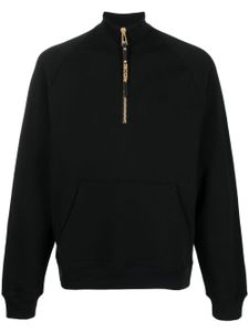 Moschino sweat zippé à logo strassé - Noir