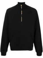 Moschino sweat zippé à logo strassé - Noir - thumbnail