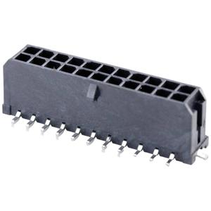 Molex 430452218 Male header, inbouw (standaard) Totaal aantal polen: 22 Rastermaat: 3.00 mm Inhoud: 1 stuk(s) Tape on Full reel