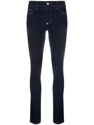 Philipp Plein jean skinny à taille mi-haute - Bleu