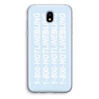Hotline bling blue: Samsung Galaxy J5 (2017) Transparant Hoesje