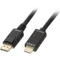 LINDY DisplayPort / HDMI Adapterkabel DisplayPort-stekker, HDMI-A-stekker 3.00 m Zwart 36923 DisplayPort-kabel