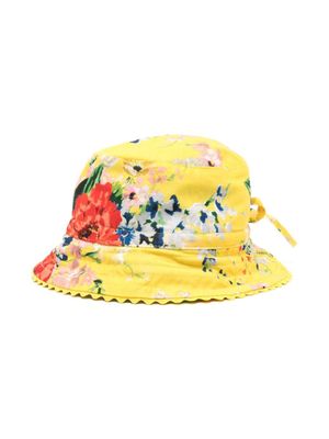ZIMMERMANN Kids bob à fleurs - Jaune