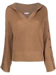 LIU JO pull en maille nervurée - Marron