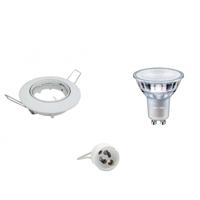 Philips LED Spot Set - Kantelbare Inbouw - Glans Wit - GU10 - 3.7W - Warm Wit 2200K-2700K - DimTone Dimbaar