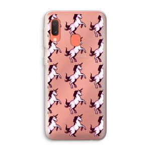 Musketon Unicorn: Samsung Galaxy A20e Transparant Hoesje