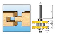 Makita Accessoires Groef/veerfrees+lag. HM S8 - D-12027