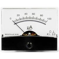 Monacor 0290540 PM-2/100UA PM-2/100UA draaispul-inbouwinstrument, 0,1 mA