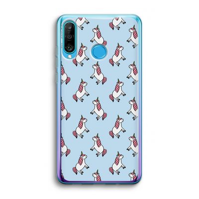 Eenhoorns overal: Huawei P30 Lite Transparant Hoesje