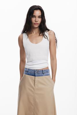 2-in-1 T-shirt - WHITE - M