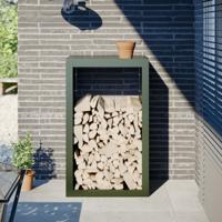 VidaXL Haardhoutrek 60x40x100 cm staal groen