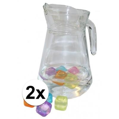 Luminarc Glazen schenkkan/sapkan - 2x - 1,3 liter - met handvat