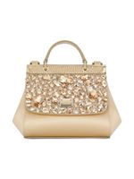 Dolce & Gabbana Kids Sicily crystal-embellished shoulder bag - Tons neutres - thumbnail